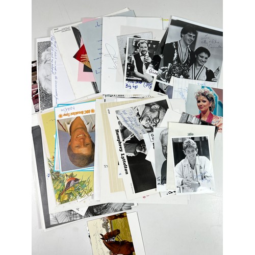 16 - Box of various autographs, photographs and ephemera