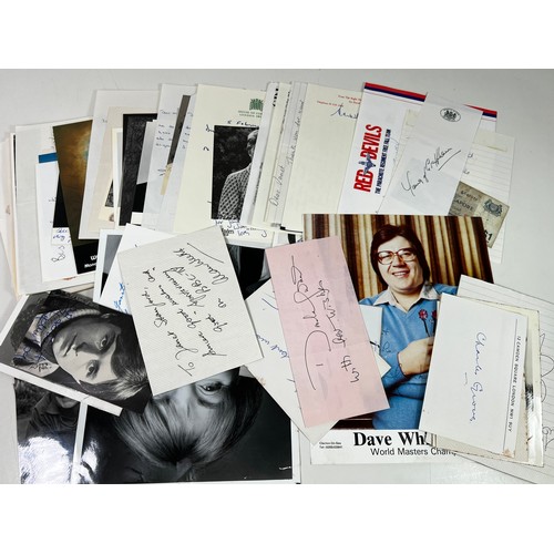 18 - Box of various autographs, photographs and ephemera