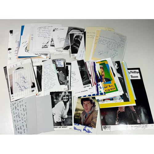 19 - Box of various autographs, photographs and ephemera