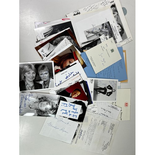 20 - Box of various autographs, photographs and ephemera