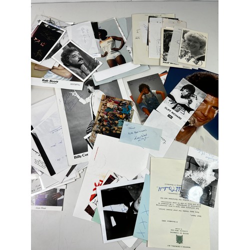 21 - Box of various autographs, photographs and ephemera