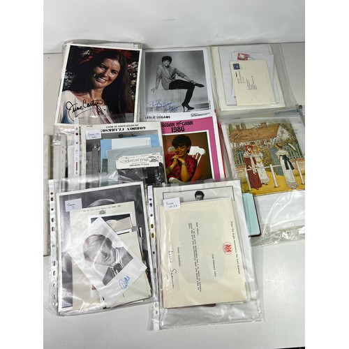 15 - Box of various autographs, photographs and ephemera