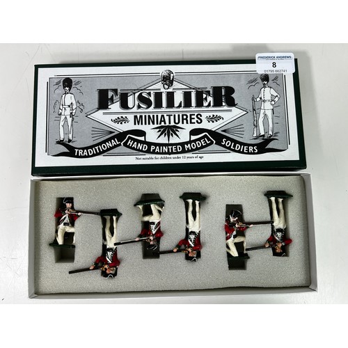 8 - Boxed set of 6 lead soldiers by Fusilier