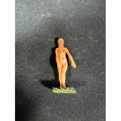 201 - 4 Painted lead semi nude lady figures