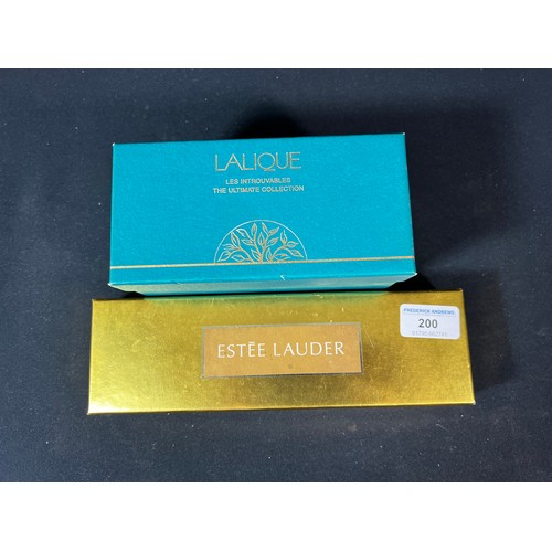 200 - Estee lauder perfume miniatures and Lalique perfume miniatures