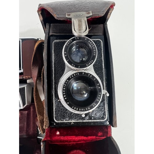 356 - Autoflex leather cased camera and Zeiss camera