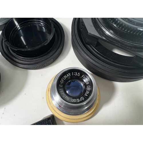 345 - 2 Cased Canon lenses, Ofuna lens and other accessories