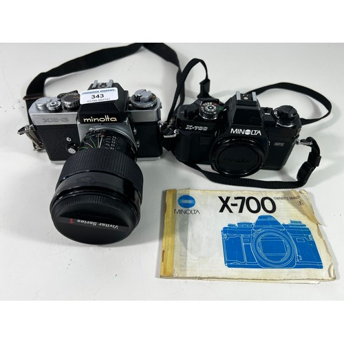 343 - Minolta XE5 with Vivitar lens and X700 camera body