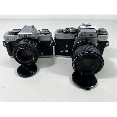 342 - Minolta XE1 and XGM cameras with lenses