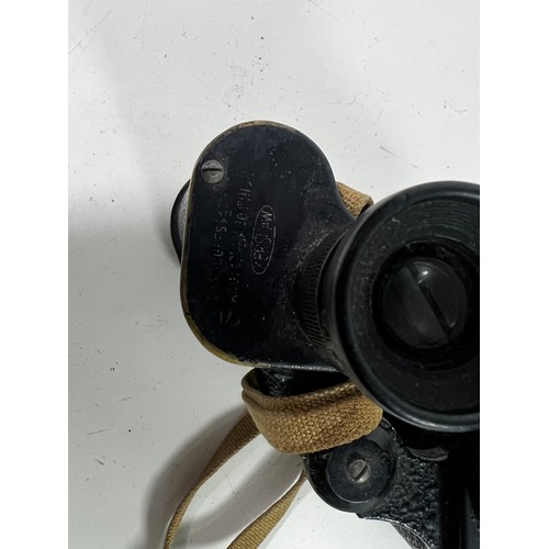 319 - Pair of WWI military binoculars with crows foot mark