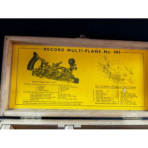 229 - Record no.405 multi plane with cutters and instructions