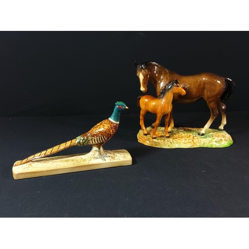 103 - Beswick Pheasant and horses