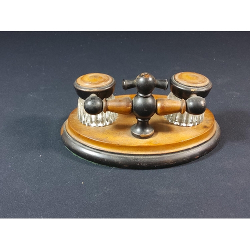 106 - Antique wooden ink stand