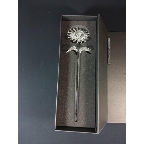 43 - Boxed Waterford crystal sunflower - overall length approx 37cm