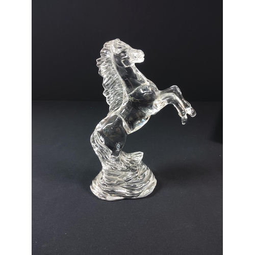 44 - Boxed Waterford crystal horse - 23cm tall