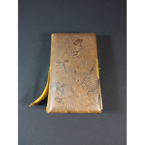 95 - Antique photograph album and contents