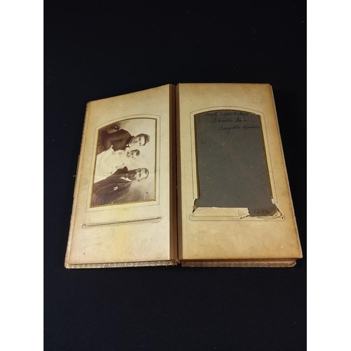 95 - Antique photograph album and contents