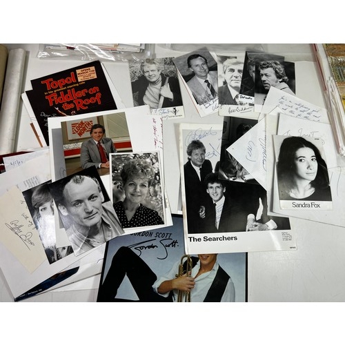 15 - Box of various autographs, photographs and ephemera