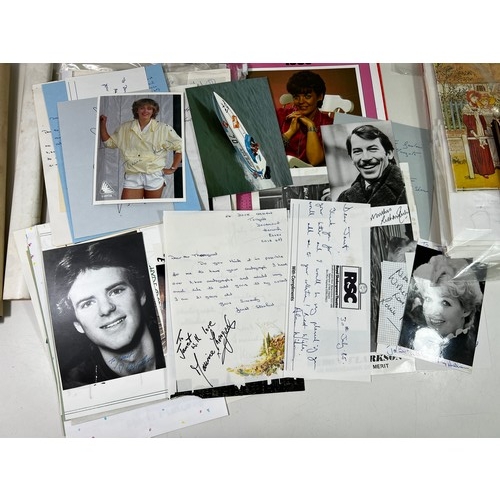 15 - Box of various autographs, photographs and ephemera