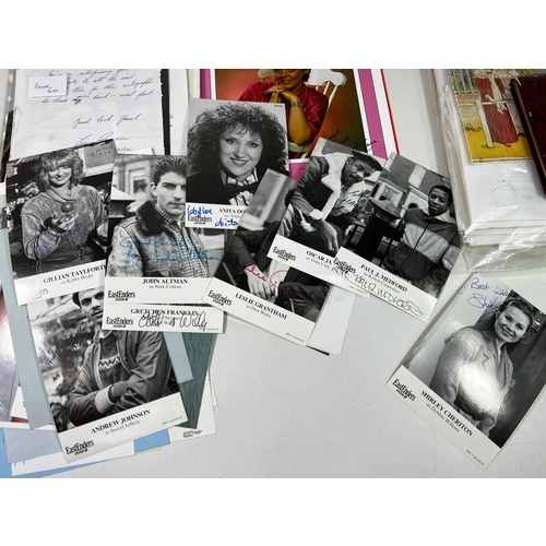 15 - Box of various autographs, photographs and ephemera