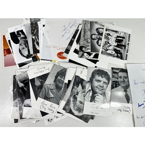 16 - Box of various autographs, photographs and ephemera