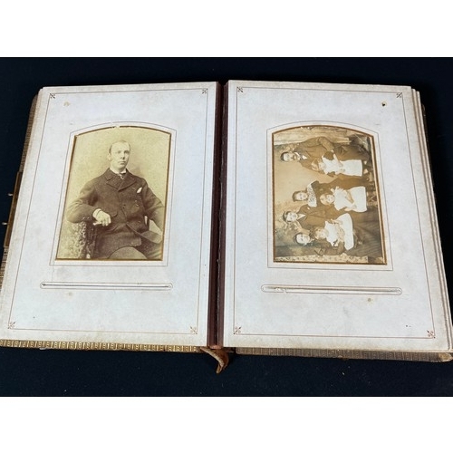 171 - Antique photo album and contents