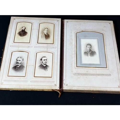 171 - Antique photo album and contents