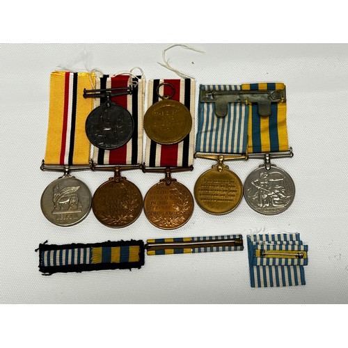 613 - 7 various war medals
[C DE LA MARCHE],{L/SFX 858552 I.R.J .PERRY L.A.,(O).R.N}, 2X [J.52690 H.G.THOM... 