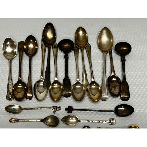 742 - Collection of various tea spoons and other spoons 210.5g