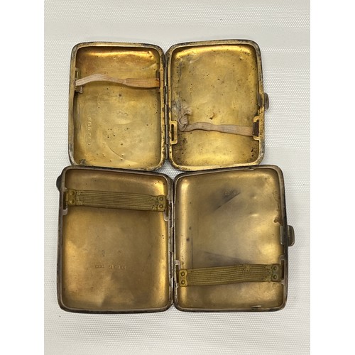 650 - 2 silver cigarette cases 130.6g