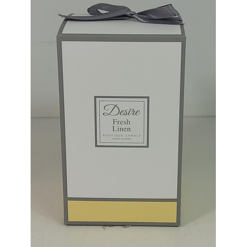 123 - Boxed Desire candle 'Fresh Linen'