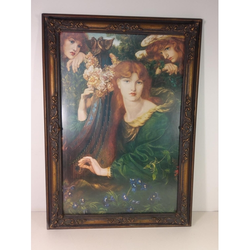 25 - Large framed print of 'La Ghirlandata' (The Garlanded Woman) by Dante Gabriel Rossetti 1873 88cms x ... 