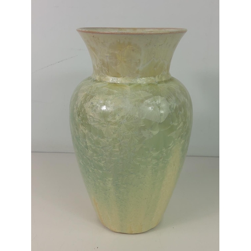 60 - Large green Langworthy vase, 22cms