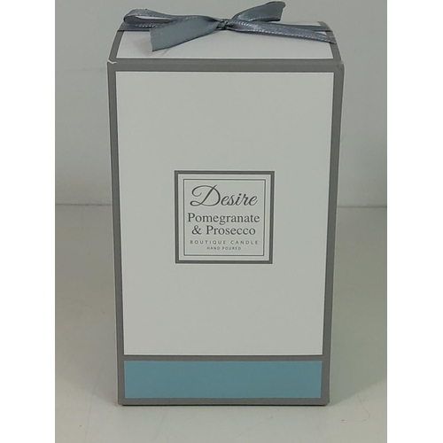 133 - Boxed Desire candle 'Pomegranate and Prosecco'