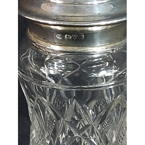 311 - Silver top sifter and vase