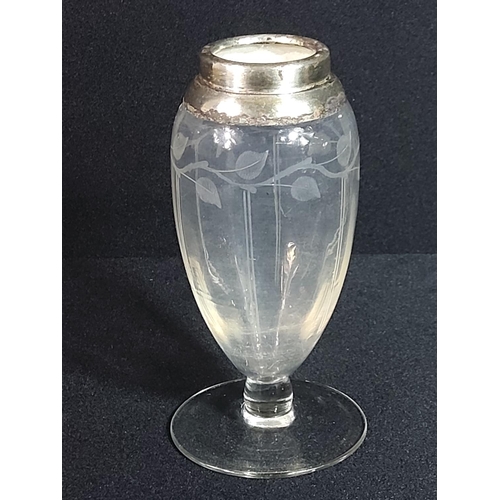 311 - Silver top sifter and vase