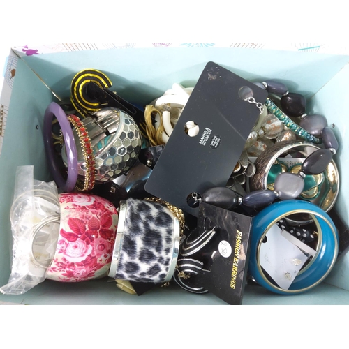 353 - Large box of various costume jewellery