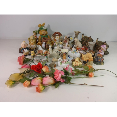 276 - Box of chinaware and box of dolls