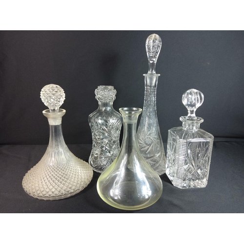 231 - Box of glass decanters