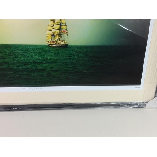 9 - Limited Edition print 23/25 'Land Ahoy Tall Ship' by Julian Deghy, 89cms x 67cms