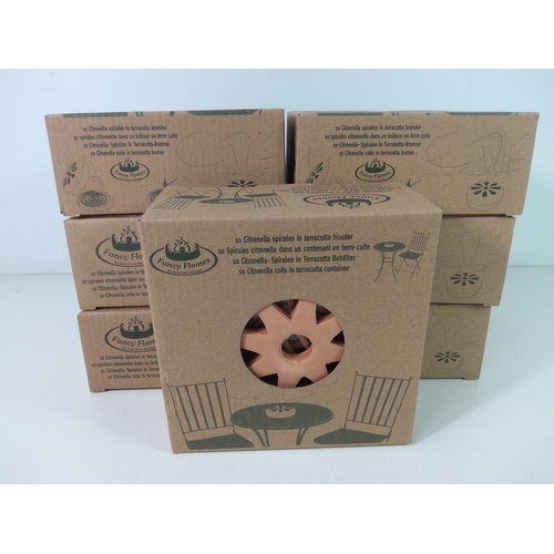 258 - 7 terracotta citronella candles