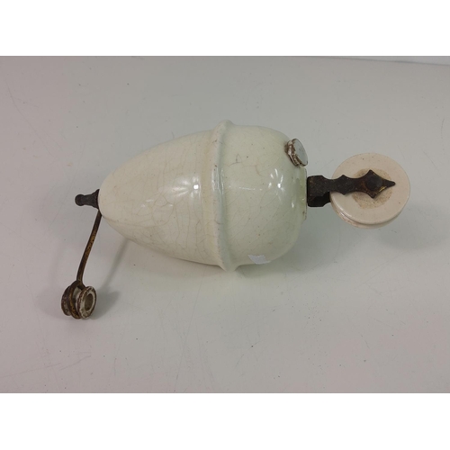 336 - Antique ceramic lamp pully