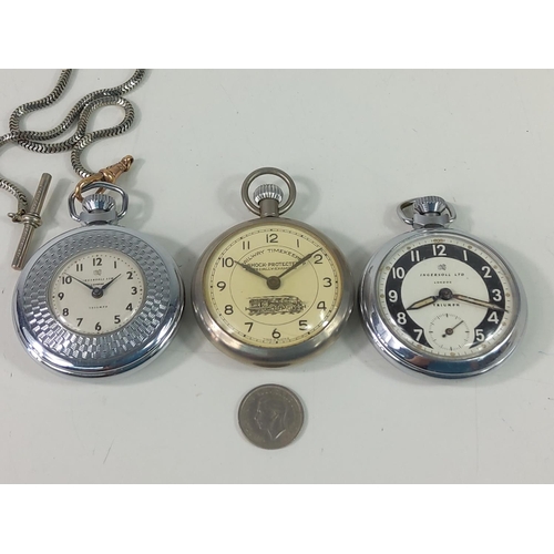 383 - 3 pocket watches and a coin