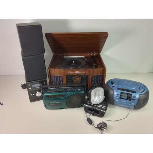 304 - Record player and qty of stereos