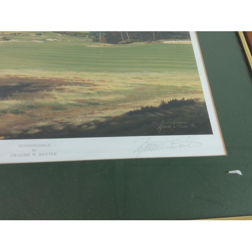 147 - Picture of Sunningdale Golf Course signed by Graeme.W.Baxter, 53cms x 44cms