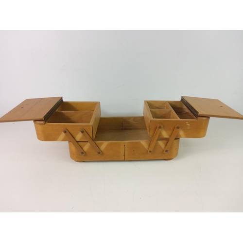 219 - Vintage cantilever sewing box