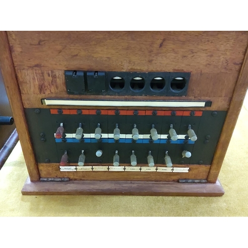 234 - 2 antique wooden cased telephone switchboards