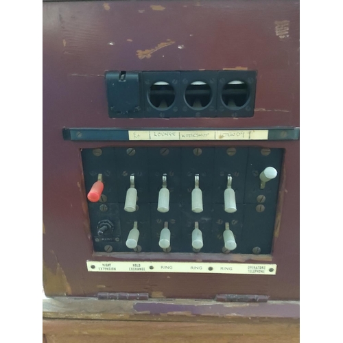 234 - 2 antique wooden cased telephone switchboards