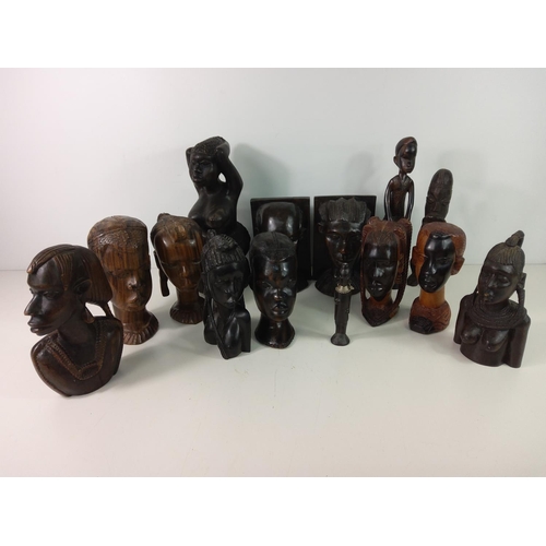 16 - Large box of tribal carvings