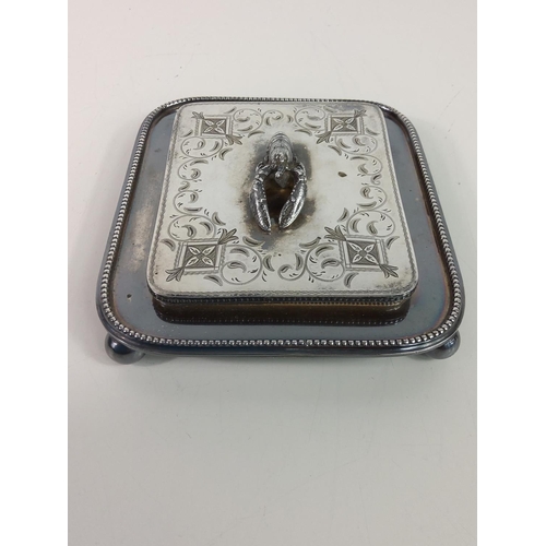 296 - Mappin & Webb plated base and lid